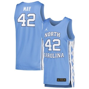 #42 North Carolina Tar Heels Jordan Brand Replica Basketball Player Jersey - Carolina Blue
