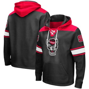 NC State Wolfpack Colosseum 2.0 Lace-Up Pullover Hoodie - Black
