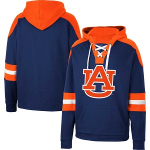 Auburn Tigers Colosseum Lace-Up 4.0 Pullover Hoodie - Navy