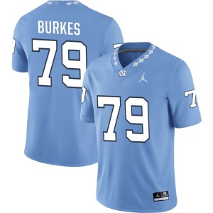 Bo Burkes North Carolina Tar Heels Jordan Brand NIL Replica Football Jersey - Carolina Blue