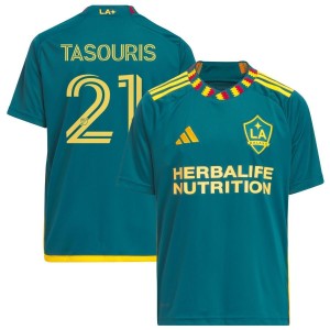 George Tasouris LA Galaxy adidas Youth 2023 LA Kit Replica Jersey - Green
