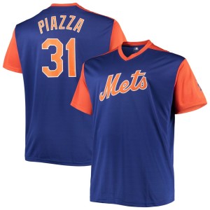 Mike Piazza New York Mets Cooperstown Collection Replica Player Jersey - Royal/Orange