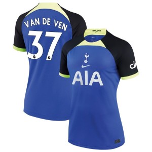 Micky Van De Ven Tottenham Hotspur Nike Women's 2022/23 Away Breathe Stadium Replica Jersey - Blue