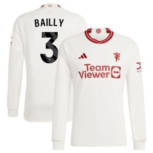 Eric Bailly  Manchester United adidas 2023/24 Third Replica Long Sleeve Jersey - White
