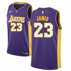 Men's Los Angeles Lakers LeBron James Jersey Statement Edition Purple
