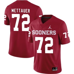 McKade Mettauer Oklahoma Sooners Jordan Brand NIL Replica Football Jersey - Crimson
