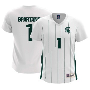 #1 Michigan State Spartans ProSphere Unisex Home Gameday Greats Women's Soccer Team Jersey - White