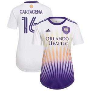 Wilder Cartagena Orlando City SC adidas Women's 2022 The Sunshine Kit Replica Jersey - White