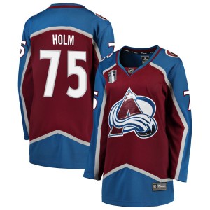 Arvid Holm Colorado Avalanche Fanatics Branded Women's Home 2022 Stanley Cup Final Breakaway Jersey - Burgundy