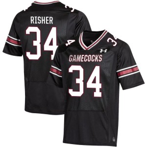 Jamian Risher South Carolina Gamecocks Under Armour NIL Replica Football Jersey - Black