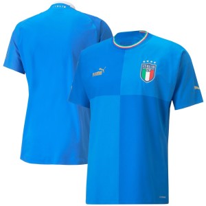 Italy National Team Puma 2022/23 Home Authentic Blank Jersey - Blue