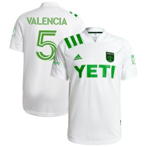 Jhojan Valencia Austin FC adidas 2021 Secondary Legends Authentic Jersey - White