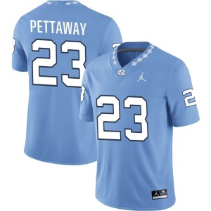 George Pettaway North Carolina Tar Heels Jordan Brand NIL Replica Football Jersey - Carolina Blue