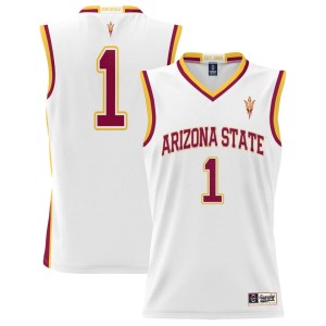 #1 Arizona State Sun Devils ProSphere Basketball Jersey - White