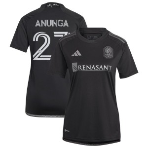 Brian Anunga Nashville SC adidas Women's 2023 Man In Black Kit Replica Jersey - Black