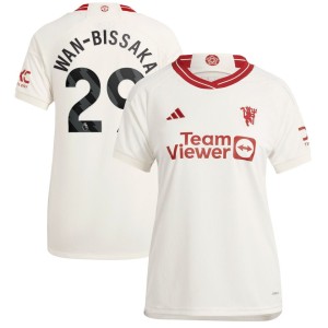 Aaron Wan-Bissaka Manchester United adidas 2023/24 Third Replica Player Jersey - White
