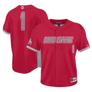 #1 Ohio State Buckeyes ProSphere Baseball Jersey - Scarlet