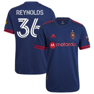 Justin Reynolds Chicago Fire adidas 2021 Primary Authentic Jersey - Navy
