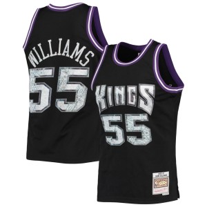 Jason Williams Sacramento Kings Mitchell & Ness 1996-97 Hardwood Classics NBA 75th Anniversary Diamond Swingman Jersey - Black