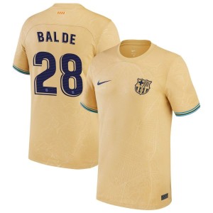 Alejandro Balde Barcelona Nike Youth 2022/23 Away Replica Jersey - Yellow