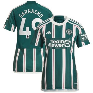 Alejandro Garnacho Manchester United adidas Women's 2023/24 Away Replica Player Jersey - Green