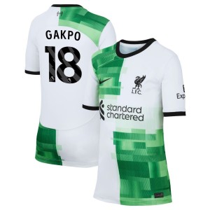 Cody Gakpo  Liverpool Nike Youth 2023/24 Away Replica Jersey - White