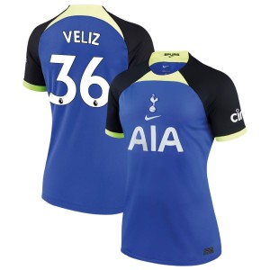 Alejo Veliz Tottenham Hotspur Nike Women's 2022/23 Away Breathe Stadium Replica Jersey - Blue