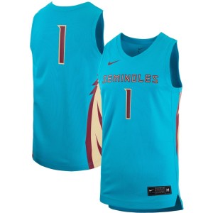 #1 Florida State Seminoles Nike Team Alternate Replica Basketball Jersey - Turquoise
