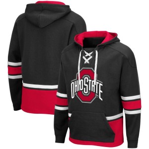 Ohio State Buckeyes Colosseum Lace Up 3.0 Pullover Hoodie - Black