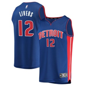 Isaiah Livers Detroit Pistons Fanatics Branded Fast Break Replica Jersey Blue - Icon Edition