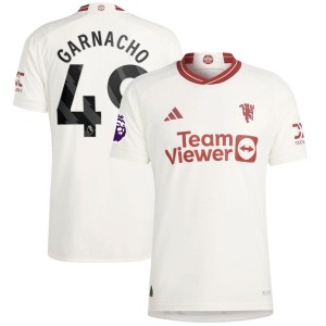 Alejandro Garnacho Manchester United adidas 2023/24 Third Authentic Player Jersey - White