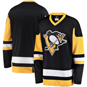 Men's Fanatics Branded Black Pittsburgh Penguins Premier Breakaway Heritage Blank Jersey