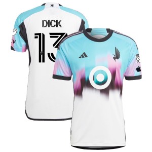 Eric Dick Minnesota United FC adidas 2023 The Northern Lights Kit Authentic Jersey - White