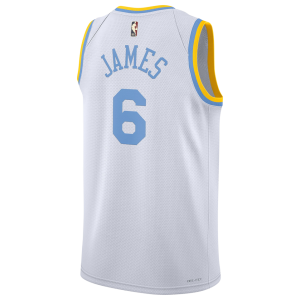 Men's James Lebron Nike Lakers HWC Jersey - White