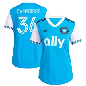 Brandon Cambridge Charlotte FC adidas Women's 2022 Primary Replica Jersey - Blue