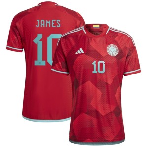 James Rodriguez Colombia National Team adidas 2022/23 Away Authentic Player Jersey - Red
