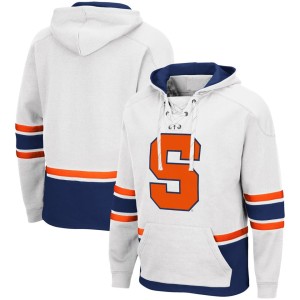 Syracuse Orange Colosseum Lace Up 3.0 Pullover Hoodie - White