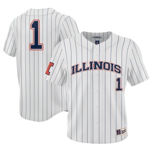 #1 Illinois Fighting Illini ProSphere Youth Baseball Jersey - White