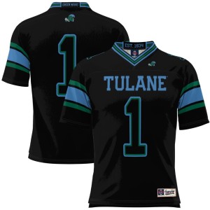 #1 Tulane Green Wave ProSphere Youth Football Jersey - Black
