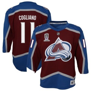 Andrew Cogliano Colorado Avalanche Youth Home 2022 Stanley Cup Champions Premier Jersey - Burgundy