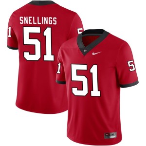 Will Snellings Georgia Bulldogs Nike NIL Replica Football Jersey - Red