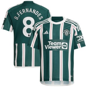 Bruno Fernandes Manchester United adidas Youth 2023/24 Away Replica Player Jersey - Green