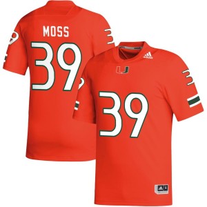 Cyrus Moss Miami Hurricanes adidas NIL Replica Football Jersey - Orange