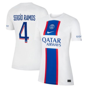 Sergio Ramos Paris Saint-Germain Nike Women's 2022/23 Third Breathe Stadium Replica Player Jersey - White