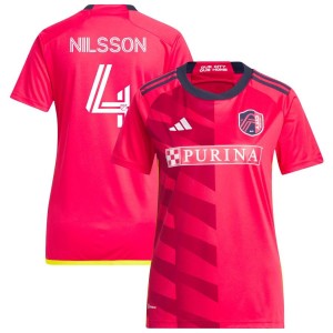 Joakim Nilsson St. Louis City SC adidas Women's 2023 CITY Kit Replica Jersey - Red