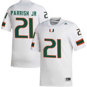 Henry Parrish Jr Miami Hurricanes adidas NIL Replica Football Jersey - White