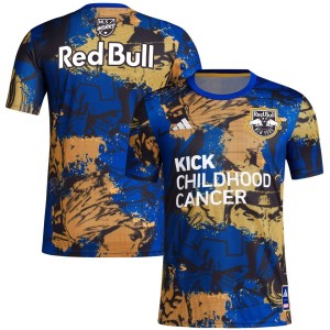 New York Red Bulls adidas 2023 MLS Works Kick Childhood Cancer x Marvel Pre-Match Top - Royal