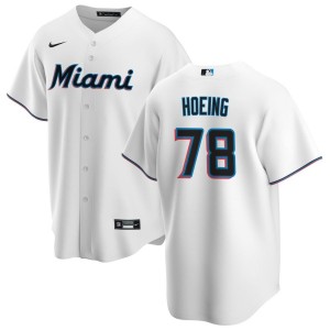 Bryan Hoeing Miami Marlins Nike Youth Home Replica Jersey - White