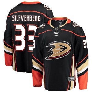 Men's Fanatics Branded Jakob Silfverberg Black Anaheim Ducks Breakaway Player Jersey