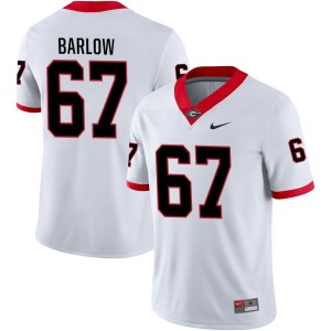 Clinton Barlow Georgia Bulldogs Nike NIL Replica Football Jersey - White